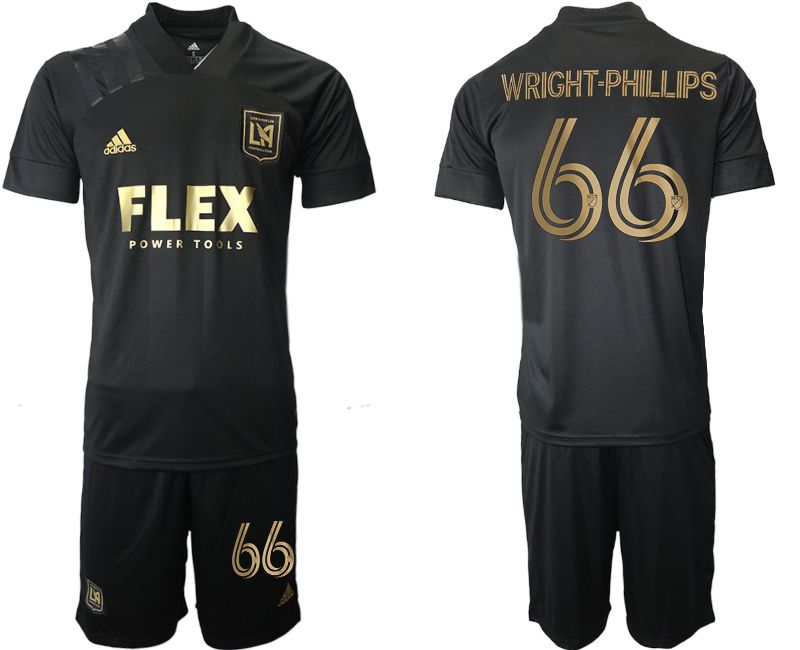 Men 2021-2022 Club Los Angeles FC home black #66 Adidas Soccer Jersey->los angeles galaxy jersey->Soccer Club Jersey